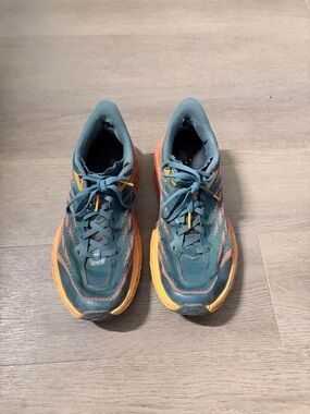 Hoka One One Teal and Orange Women's Running Shoes